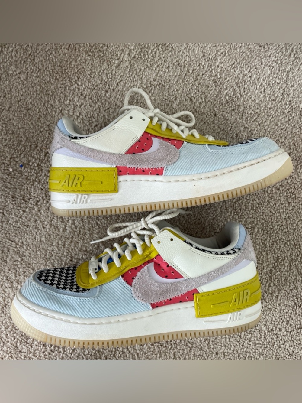 Nike Air Force 1 Shadow 'Patchwork' (model DM8076-100)